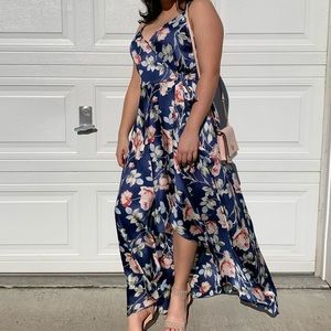 Blue Floral Summer Dress